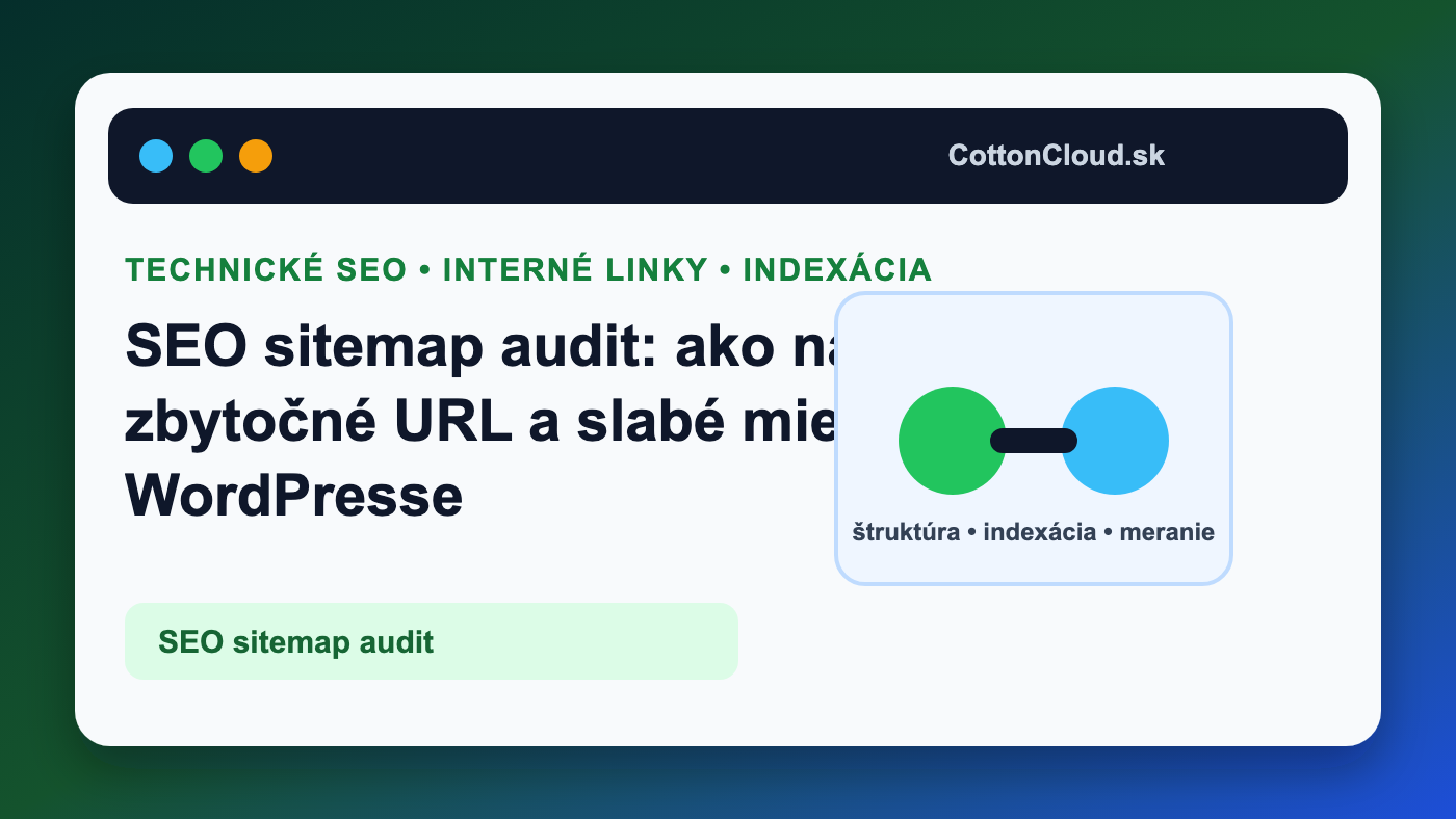 SEO sitemap audit vo WordPresse