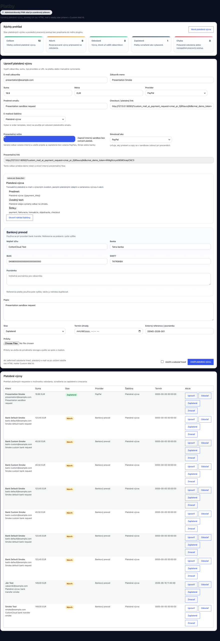 WooCommerce e-maily